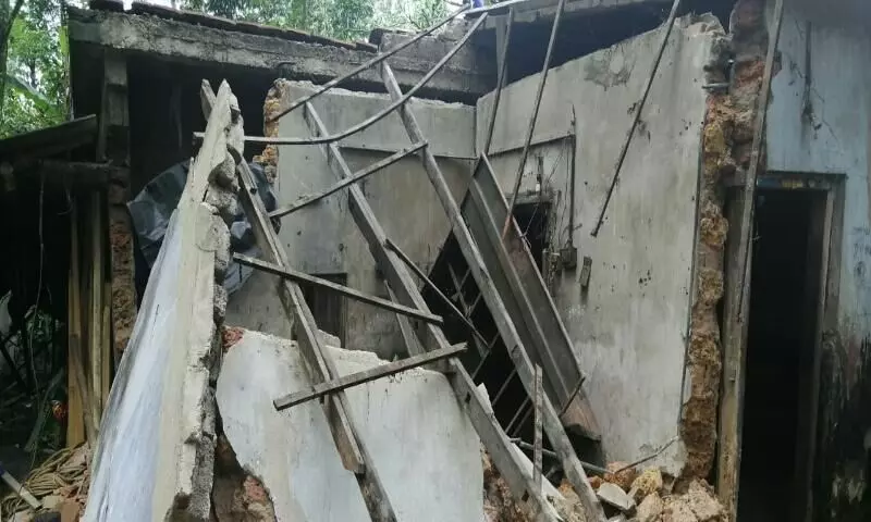 Destroyed house
