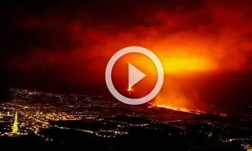 ലാ പാമയിലെ പുതിയ ലാവ പ്രവാഹം