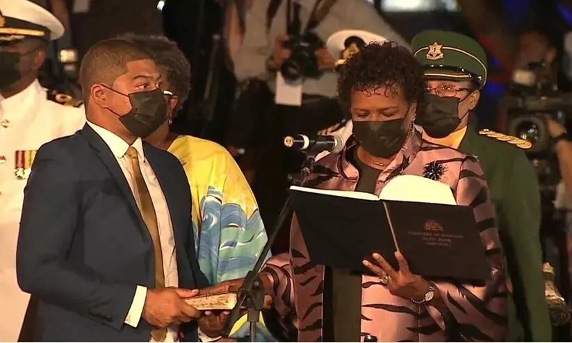 Dame Sandra Mason was sworn in as the islands first president