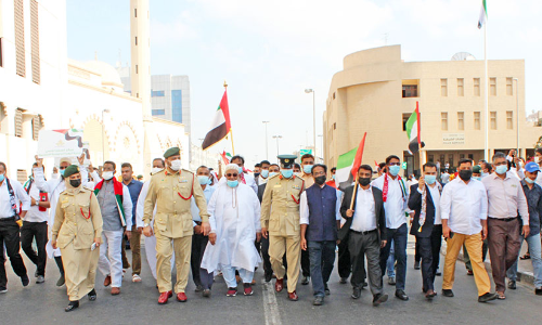 ദേ​ശീ​യ ദി​നാ​ഘോ​ഷ റാ​ലി​യി​ൽ പ​ങ്കാ​ളി​യാ​യി കെ.​എം.​സി.​സി​യും