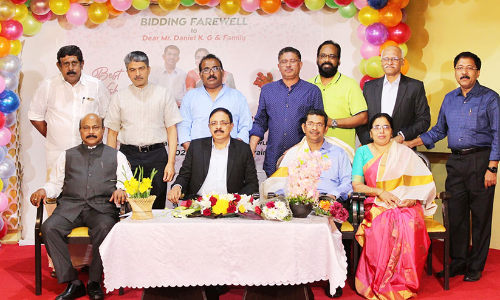 കെ.​ജി. ഡാ​നി​യേ​ലി​നും കു​ടും​ബ​ത്തി​നും യാ​ത്ര​യ​യ​പ്പ്​