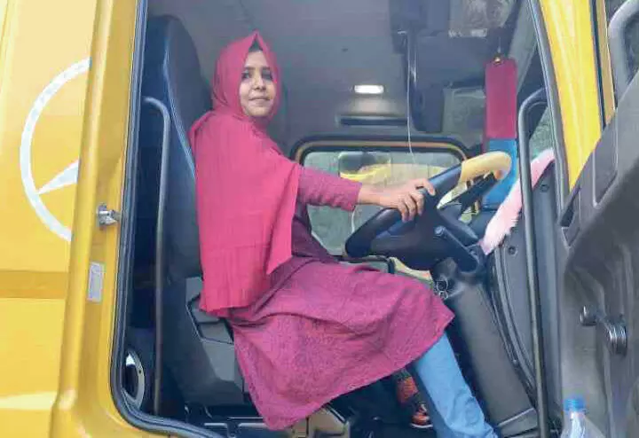 Driving big vehicles is a hobby in Barkkath nisha