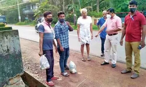 മാലിന്യം തള്ളാനിറങ്ങിയ ഇതരസംസ്ഥാനക്കാരെ പിടികൂടി