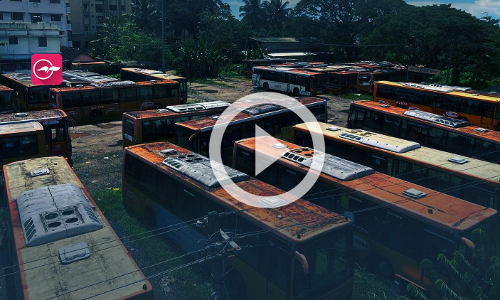 ലോ ​ഫ്ലോർ ബസുകളു​ടെ ശവപ്പറമ്പായി മാറി തേവര യാർഡ്