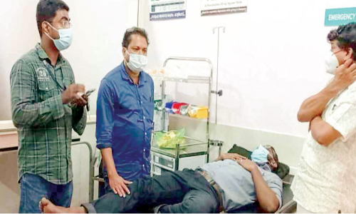 Complaint that the teacher was beaten