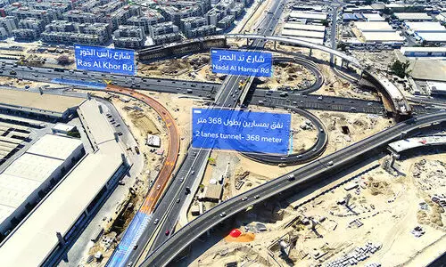 ദു​ബൈ​യി​ലെ പു​തി​യ റോ​ഡ്​ പ​കു​തി   നി​ർ​മാ​ണം പൂ​ർ​ത്തി​യാ​യി