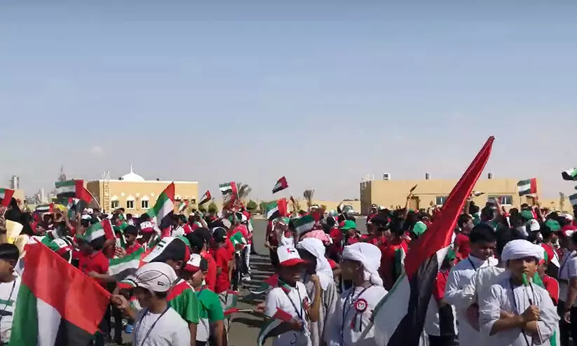 യു.​എ.​ഇ​ 50ാം ദേ​ശീ​യ ദി​നാ​ഘോ​ഷം: ഷാ​ര്‍ജ ഇ​ന്ത്യ​ന്‍ സ്​​കൂ​ളു​ക​ളി​ല്‍ വ​ര്‍ണാ​ഭ​മാ​യ ആ​ഘോ​ഷം