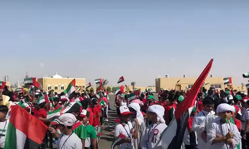 യു.​എ.​ഇ​ 50ാം ദേ​ശീ​യ ദി​നാ​ഘോ​ഷം: ഷാ​ര്‍ജ ഇ​ന്ത്യ​ന്‍ സ്​​കൂ​ളു​ക​ളി​ല്‍ വ​ര്‍ണാ​ഭ​മാ​യ ആ​ഘോ​ഷം