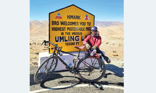 ഉംലിഗ്​ല പാ​ത കീ​ഴ​ട​ക്കി; മു​ഹ​മ്മ​ദ്‌ അ​ഷ്​​റ​ഫി​ന് സൈ​ക്ലി​ങ്ങി​ൽ ലോ​ക റെ​ക്കോ​ഡ്