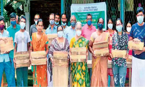 ക​രി​മ്പ​യി​ലും ഇ​നി ചെ​റു​തേ​ൻ വി​ള​യും;  ചെ​റു​തേ​ൻ ഗ്രാ​മം പ​ദ്ധ​തി​ക്ക് തു​ട​ക്കം