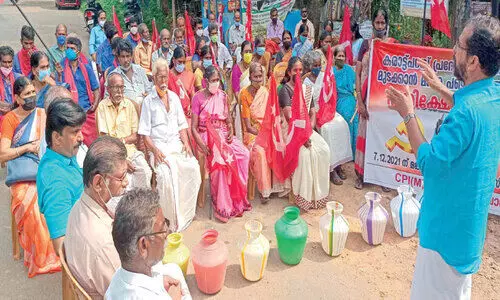 Drinking water shortage Locals on strike