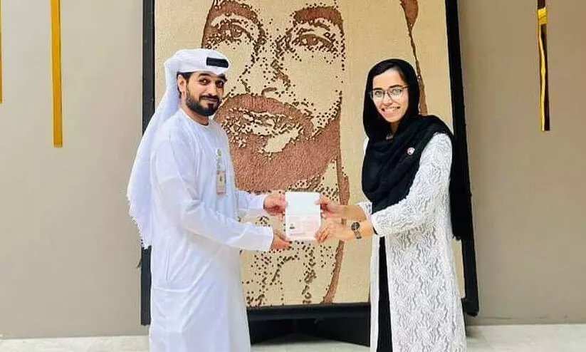 യു.എ.ഇ യൂനിവേഴ്സിറ്റിയിൽ നിന്ന് ഡോക്ടറേറ്റ്; പിറകെയെത്തിയത് ഗോൾഡൻ വിസ യു.എ.ഇ യൂനിവേഴ്സിറ്റിയിൽ നിന്ന് ഡോക്ടറേറ്റ്; പിറകെയെത്തിയത് ഗോൾഡൻ വിസ