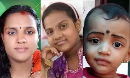 ഭർത്താവിന്‍റെ മരണത്തിൽ മനംനൊന്ത് ഭാര്യയും രണ്ടു മക്കളും തീകൊളുത്തി മരിച്ചു