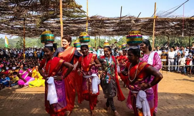 Priyanka Gandhi Dances With Tribal Women In Goa Viral Video