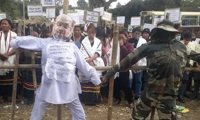 അമിത്​ ഷാ നുണ പിൻവലിച്ച്​ മാപ്പ്​ പറയണം; നാഗാലാൻഡിൽ കൂറ്റൻ റാലി