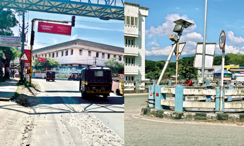 പണിമുടക്കി പാലക്കാട്ടെ ട്രാഫിക് സിഗ്നലുകൾ പണിമുടക്കി പാലക്കാട്ടെ ട്രാഫിക് സിഗ്നലുകൾ