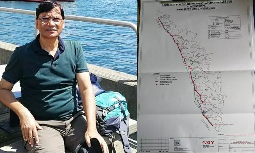 കെ റെയിൽ രൂപരേഖ കെട്ടിച്ചമച്ചതെന്ന്​ സാധ്യത പഠന സംഘത്തലവന്‍റെ വെളിപ്പെടുത്തൽ