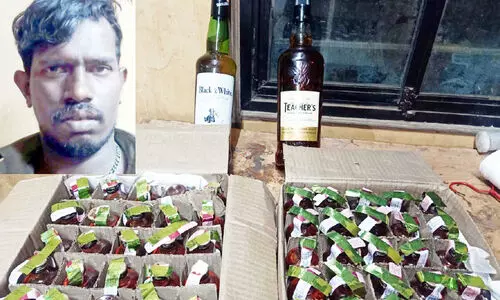 ഡാ​ൾ​ഡ​യു​ടെ മ​റ​വി​ൽ  മദ്യം കടത്തിയയാൾ എക്സൈസ് പിടിയിൽ