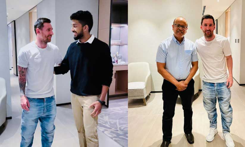 ജുനൈദ്​ മെസ്സിയെ കണ്ടു, കൊതി തീരുവോളം