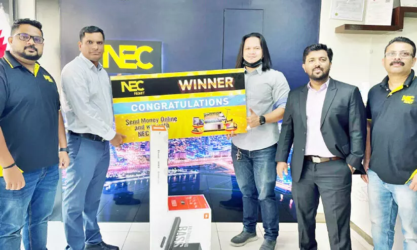 എ​ൻ.​ഇ.​സി റെ​മി​റ്റ് പ്ര​മോ​ഷ​ൻ: വി​ജ​യി​ക​ളെ തി​ര​ഞ്ഞെ​ടു​ത്തു