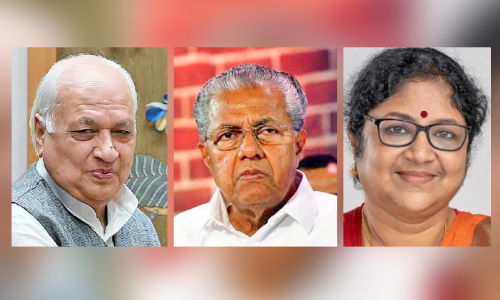 arif muhammed khan, pinarayi, r bindhu arif muhammed khan, pinarayi, r bindhu