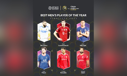 ദു​ബൈ ​​േഗ്ലാ​ബ്​ സോ​ക്ക​ർ അ​വാ​ർ​ഡ്​: ​ മെ​സ്സി​, ക്രി​സ്​​റ്റ്യാ​നോ​, സ​ലാ​ഹ്​ പ​ട്ടി​ക​യി​ൽ