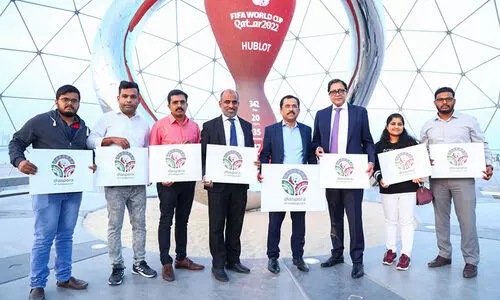 ഡോം ​ഖ​ത്ത​ർ കി​ക്കോ​ഫ് 2022 ലോ​ഗോ പ്ര​കാ​ശ​നം