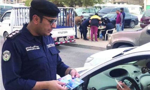 ജ​ലീ​ബി​ൽ പ​രി​ശോ​ധ​ന :  മൂ​ന്നു മ​ണി​ക്കൂ​റി​ൽ  2840 ഗ​താ​ഗ​ത നി​യ​മ​ലം​ഘ​നം​