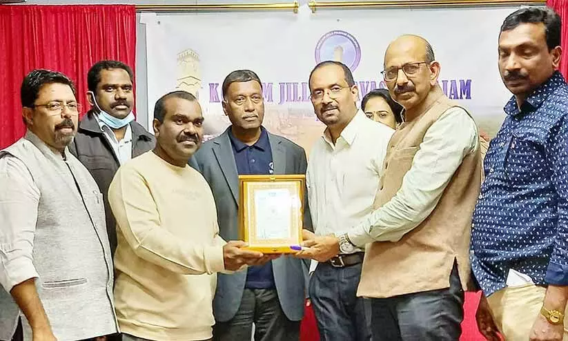 എൻ.കെ. പൊന്നന് കൊല്ലം ജില്ല പ്രവാസി സമാജം യാത്രയയപ്പ് നൽകി എൻ.കെ. പൊന്നന് കൊല്ലം ജില്ല പ്രവാസി സമാജം യാത്രയയപ്പ് നൽകി