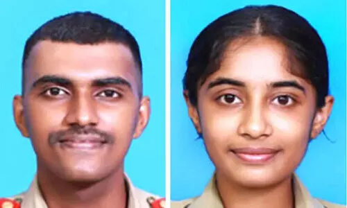 Republic Day Parade Two students from NSS College