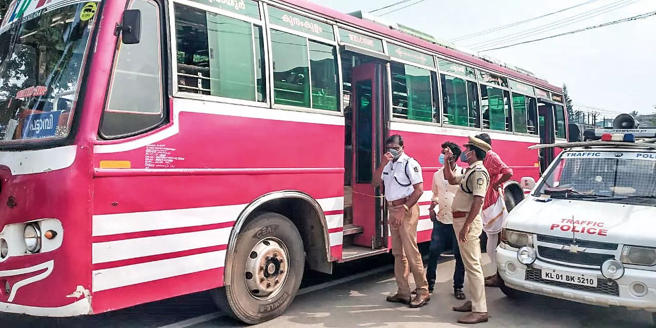 Violation of law Police to control buses