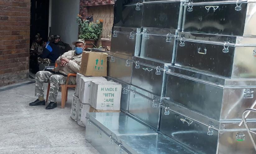 Container used to carry Rs 150 crore recovered by IT dept