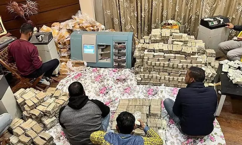 currency retrieved by Income Tax officials from Piyush Jains residence