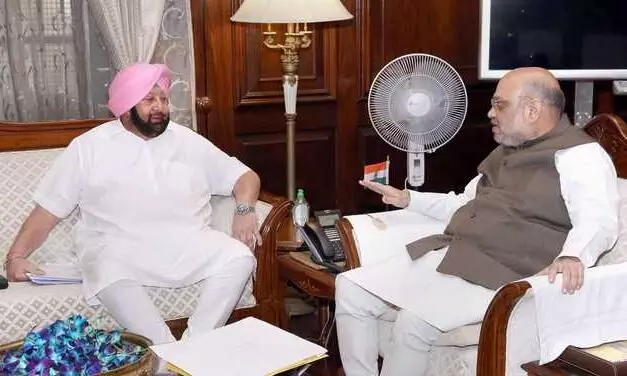 പഞ്ചാബ് സീറ്റ് വിഭജനം: അമിത് ഷായും അമരീന്ദർ സിംഗും തമ്മിൽ ചർച്ച പഞ്ചാബ് സീറ്റ് വിഭജനം: അമിത് ഷായും അമരീന്ദർ സിംഗും തമ്മിൽ ചർച്ച