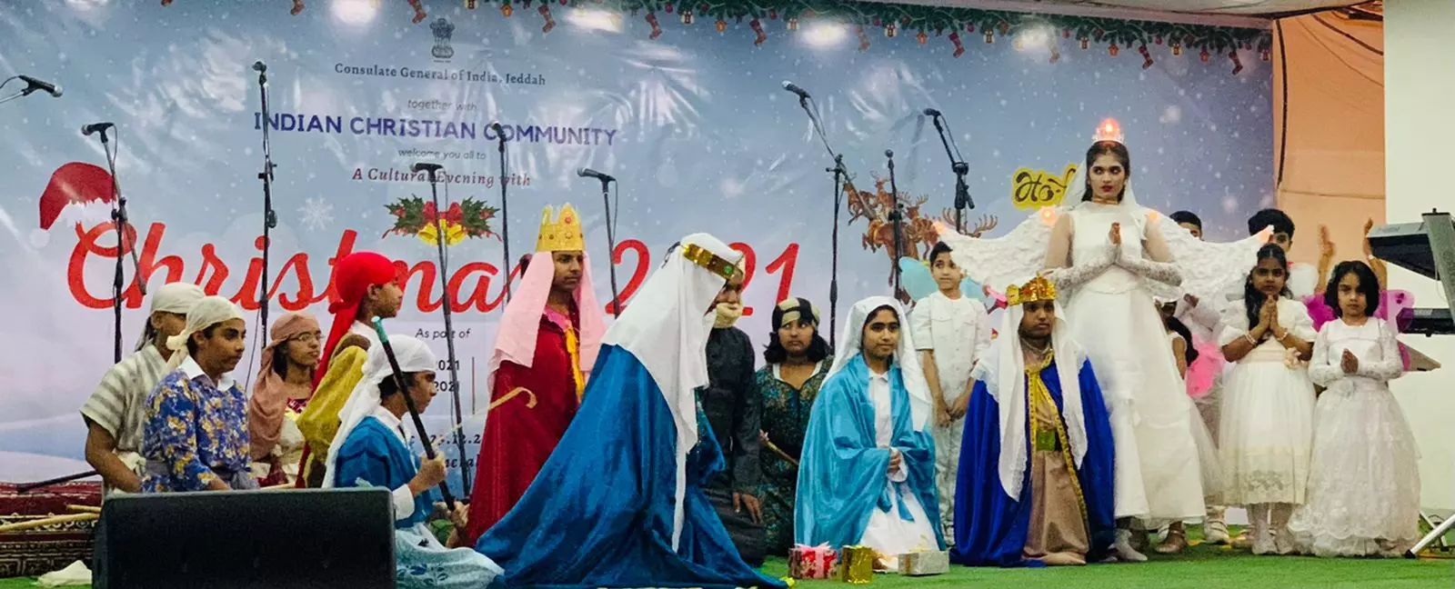 അമൃത് മഹോത്സവ്; ജിദ്ദ ഇന്ത്യൻ കോൺസുലേറ്റിൽ അരങ്ങേറിയ ക്രിസ്മസ് ആഘോഷം ശ്രദ്ധേയമായി