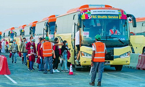 അ​റ​ബ്​ ക​പ്പി​ൽ സ​ർ​വി​സ്​ ന​ട​ത്തി​യ​ത്​ 4000 ബ​സു​ക​ൾ; 3.43 ല​ക്ഷം യാ​ത്ര​ക്കാ​ർ​