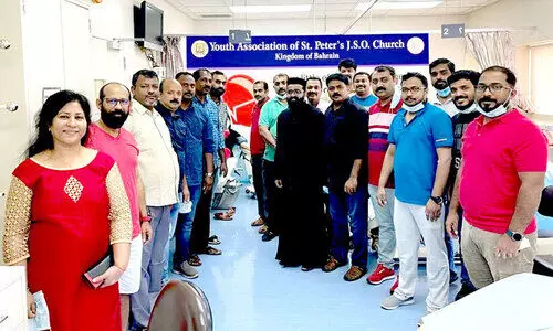 ര​ക്ത​ദാ​ന ക്യാ​മ്പ് സം​ഘ​ടി​പ്പി​ച്ചു