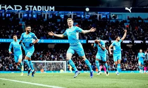 ലെ​സ്റ്റ​ർ സി​റ്റി​യെ ത​ക​ർ​ത്തു; പ്രീ​മി​യ​ർ ലീ​ഗി​ൽ കുതിപ്പ്​ തു​ട​ർന്ന് സി​റ്റി