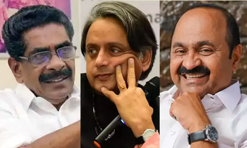 mullappally shashi tharoo vd satheeshan