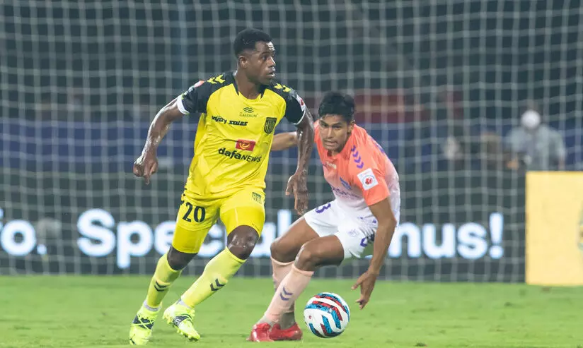 ആറാടി ഹൈ​ദ​രാ​ബാ​ദ്; ഒ​ഡി​ഷ​യെ 6-1ന്​ ​ത​രി​പ്പ​ണ​മാ​ക്കി; ഒ​ഗ്​​ബെ​ച്ചോ​ക്ക്​ ഹാ​ട്രി​ക്​