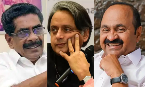 mullappally shashi tharoo vd satheeshan