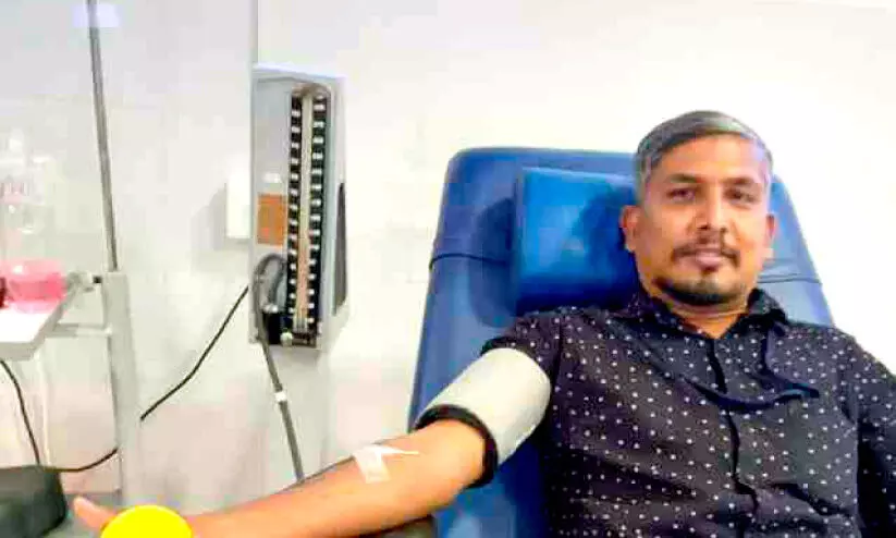 പുതുവത്സരദിനം മുനീറിന് രക്തദാന ദിനം പുതുവത്സരദിനം മുനീറിന് രക്തദാന ദിനം