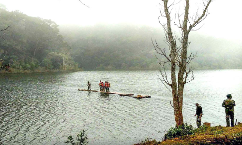 മഞ്ഞി‍‍ന്‍റെ കുളിരിൽ മനംനിറഞ്ഞ് തേക്കടിയിൽ സഞ്ചാരികൾ
