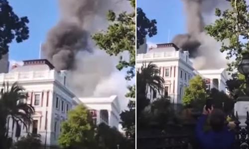 ദക്ഷിണാഫ്രിക്കൻ പാർലമെൻറ് കെട്ടിടത്തിൽ തീപിടിത്തം