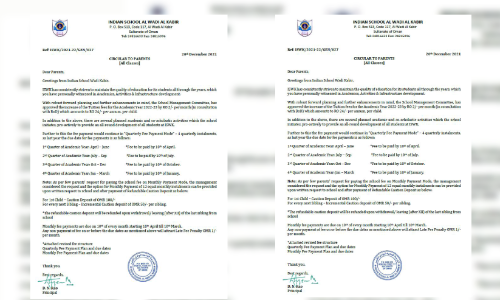 ഇ​ന്ത്യ​ൻ സ്കൂ​ളു​ക​ൾ തു​റ​ക്കു​ന്നു, ഫീ​സ് വ​ർ​ധ​ന​യു​മാ​യി വാ​ദീ ക​ബീ​ർ