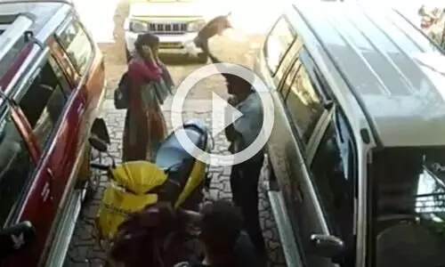 തേനീച്ച കൂട്ടത്തിന്റെ ആക്രമണത്തിൽനിന്നും വിദ്യാർഥിനികളെ രക്ഷിച്ച് വർക്ക് ഷോപ്പ് ജീവനക്കാർ; വൈറൽ