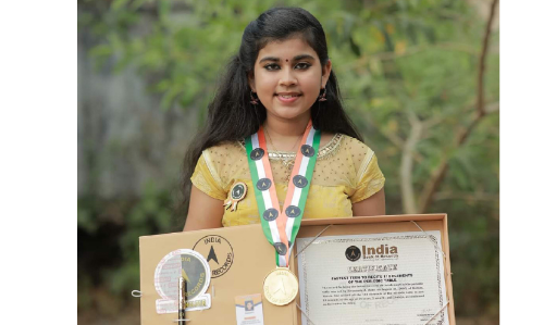 മൂ​ല​ക​ങ്ങ​ൾ വേ​ഗ​ത്തി​ൽ ചൊ​ല്ലി റെ​ക്കോ​ഡ്​ നേ​ടി പതിനാലുകാ​രി