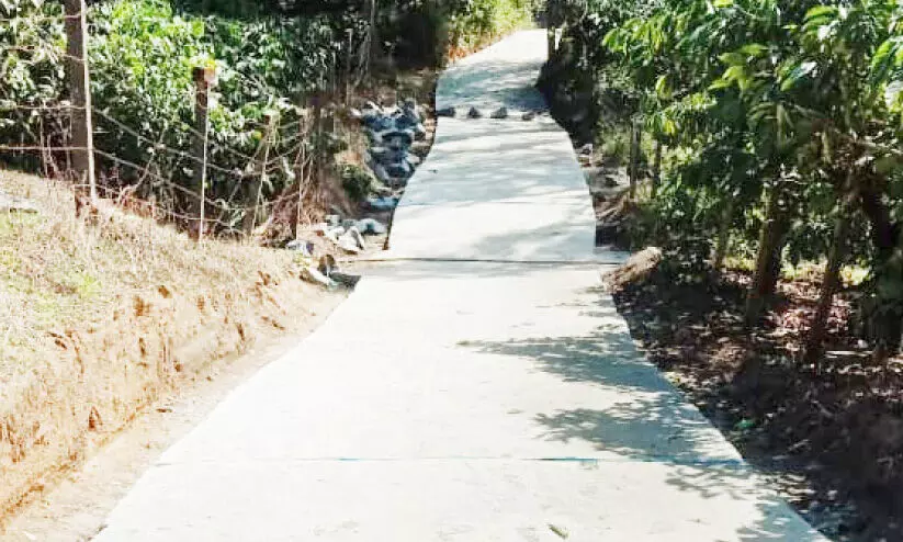 റാ​ട്ട​ക്കൊ​ല്ലി കോ​ള​നി​യി​ലേ​ക്കു​ള്ള റോ​ഡ് 125 മീ​റ്റ​ർ കോ​ൺ​ക്രീ​റ്റ് ചെ​യ്തു