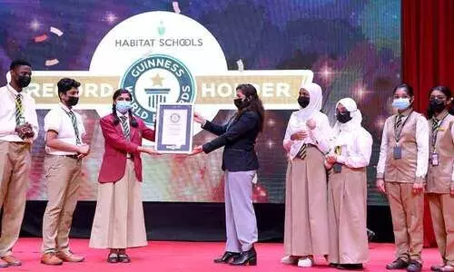ഹാബിറ്റാറ്റ് സ്കൂളിന് വീണ്ടും ഗിന്നസ് ബുക്ക് ബഹുമതി