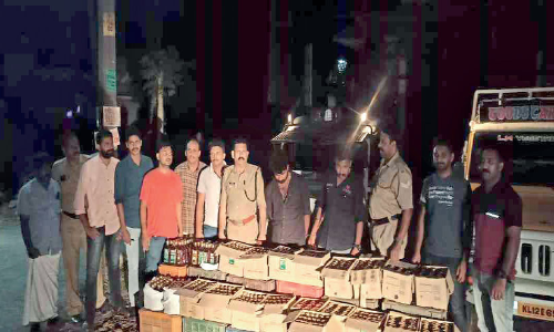 Illegal liquor seized Two BJP activists, have been arrested